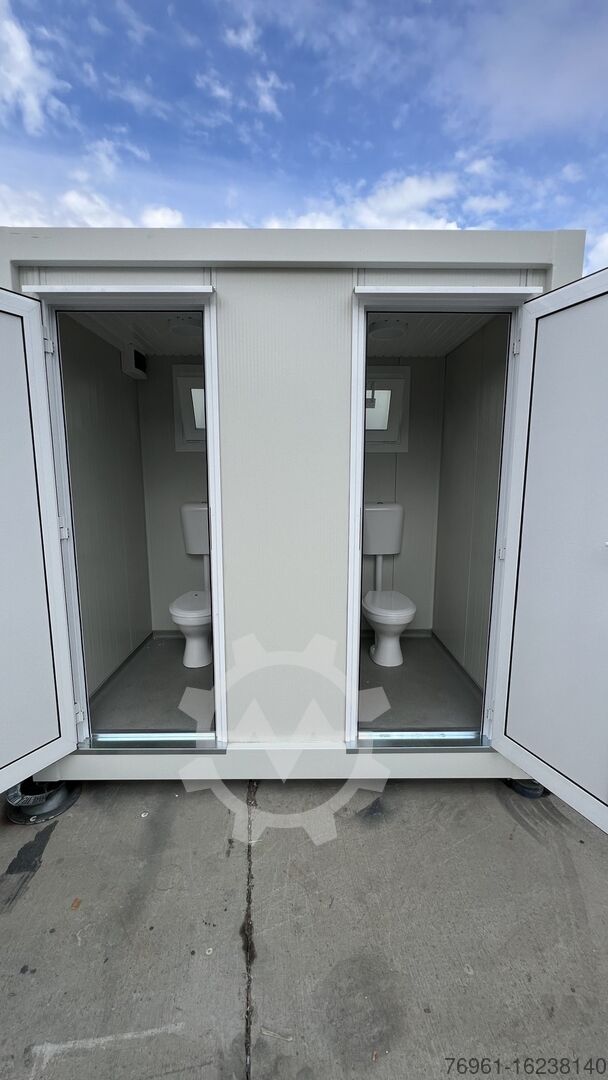 Sanitärcontainer mit 2 WCs und 2 Waschbecken: