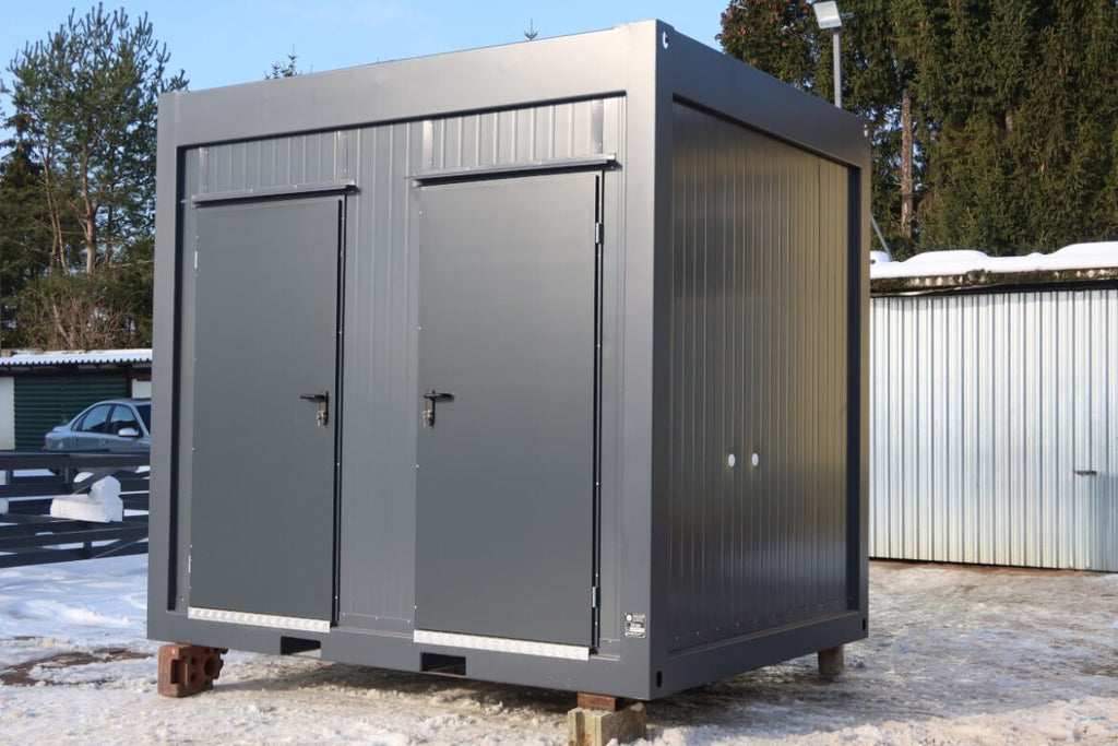Doppelter Sanitärcontainer mit Abwassertank (Fäkalientank)